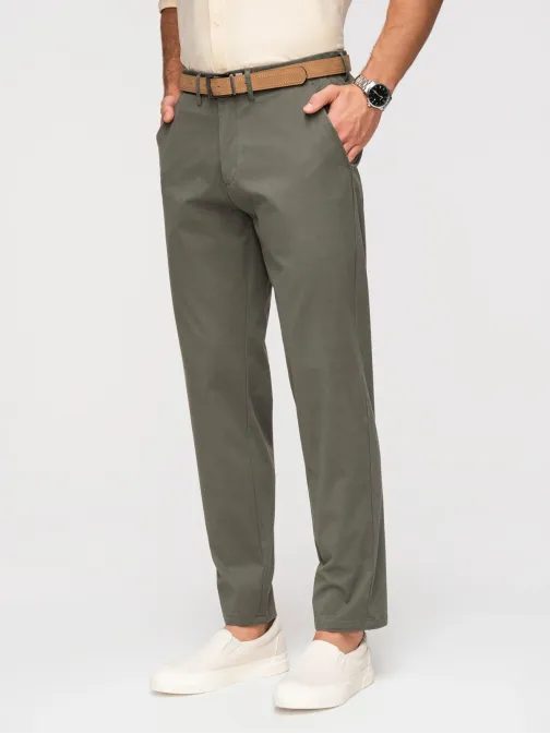 Pánské khaki kalhoty chinos V3 PACP-0293