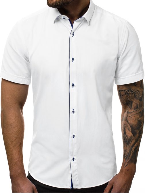 Atraktivní bílá pánská košile  V/K101