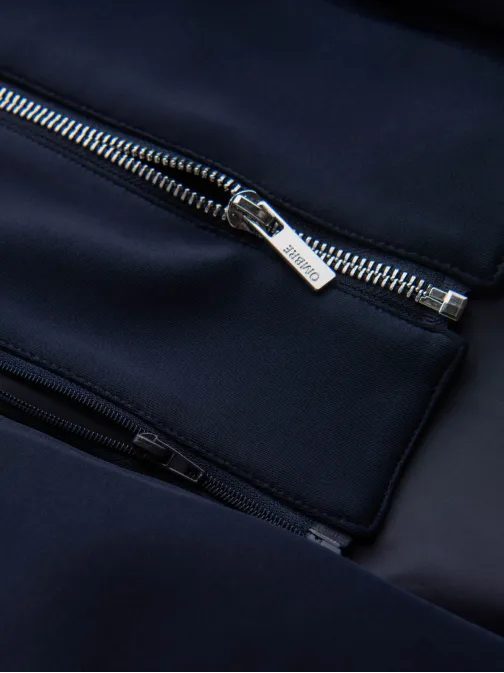 Elegantní tmavě modrá bunda V2 BLZB-0126