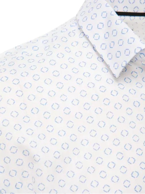 Okouzlující bílá pánská košile se vzorem