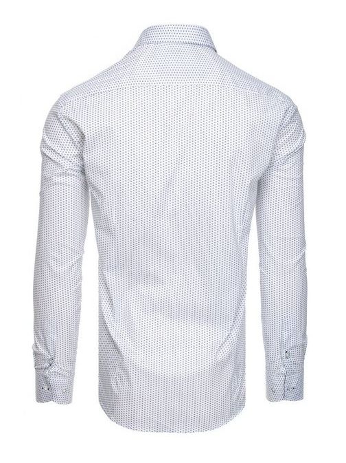 Moderní pánská bílá košile se vzorem
