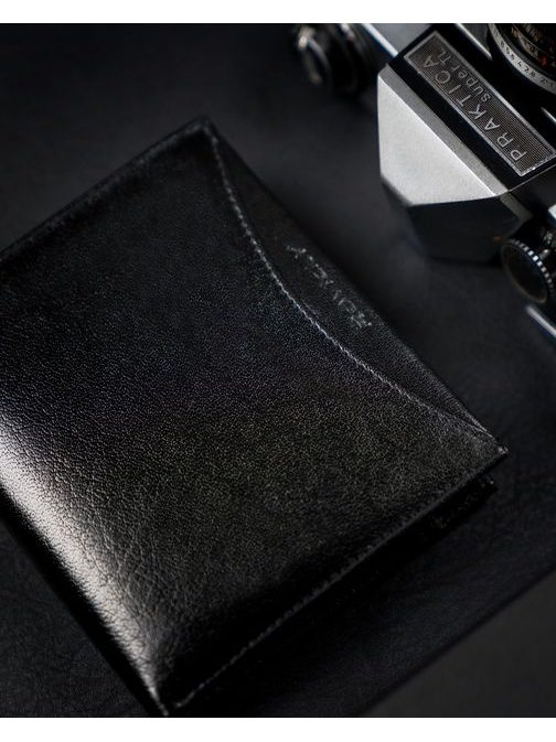 Černá kožená elegantní peněženka Rovicky