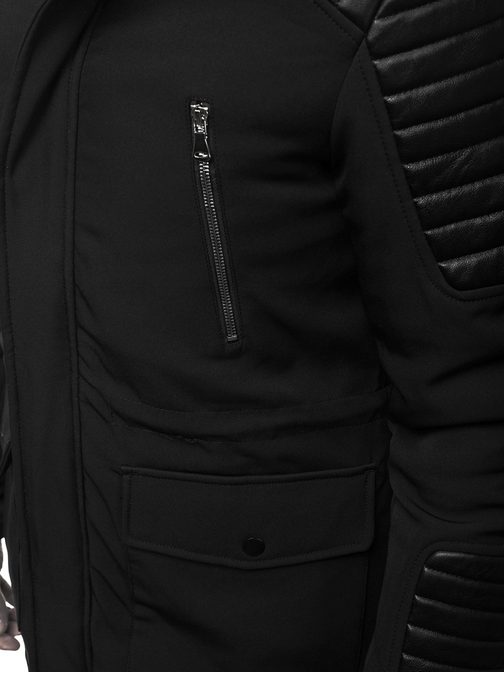 Senzační černá bunda typu parka  O/99107Z