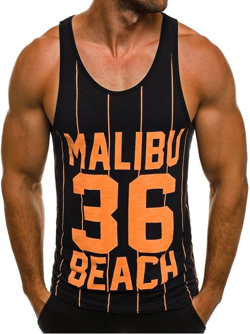Malibu beach černé pánské tílko BREEZY 9076
