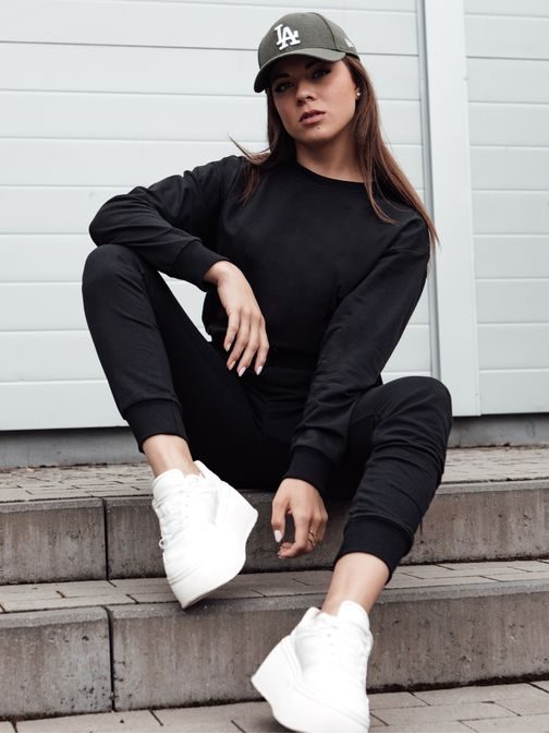 Dámská černá mikina v jednoduchém provedení Casualvibe