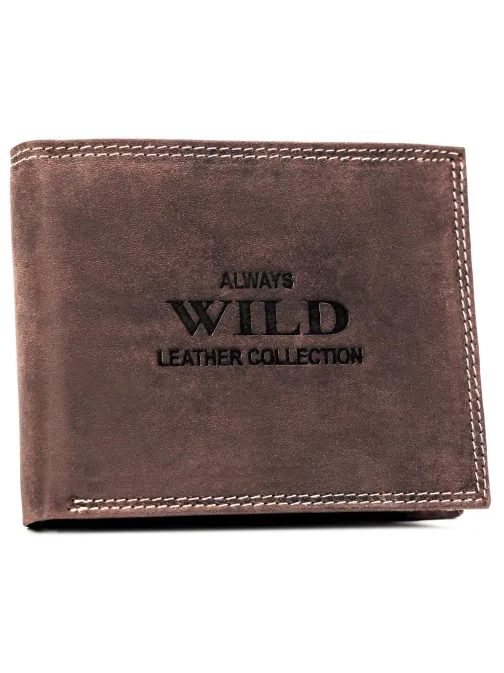 Hnědá pánská kožená peněženka Wild