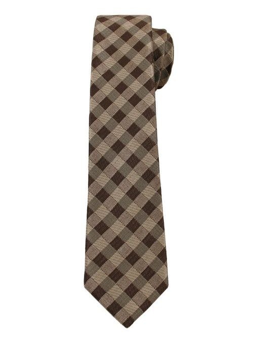 Elegantní hnědo-béžová kravata