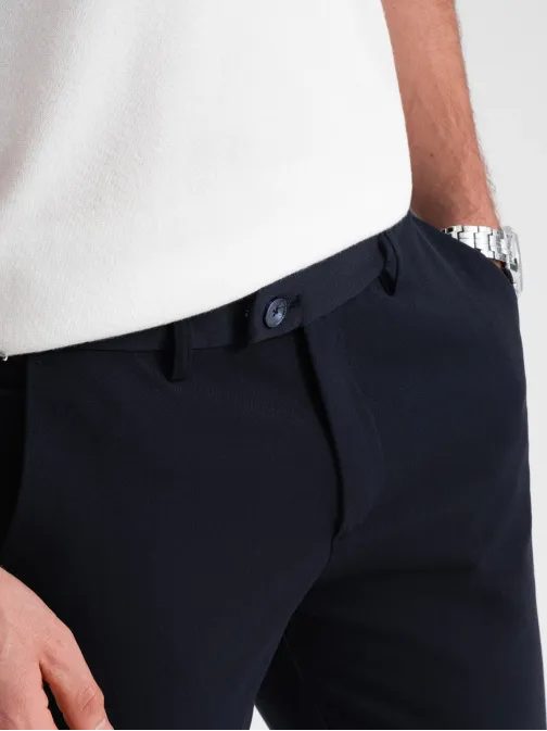 Elegantní granátové chinos kalhoty klasického střihu V3 PACP-0191
