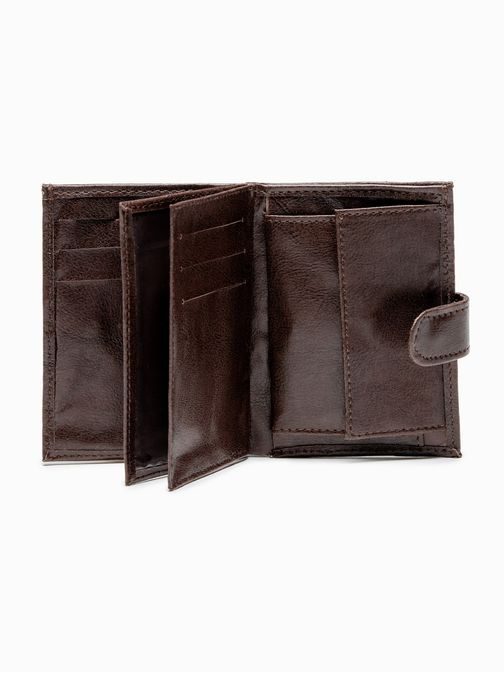 Elegantní tmavě hnědá pánská peněženka A625