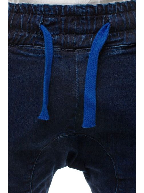 Tmavě modré stylové kalhoty OTANTIK 800