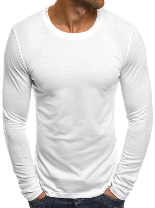 Bílé tričko s dlouhým rukávem J.STYLE 2088