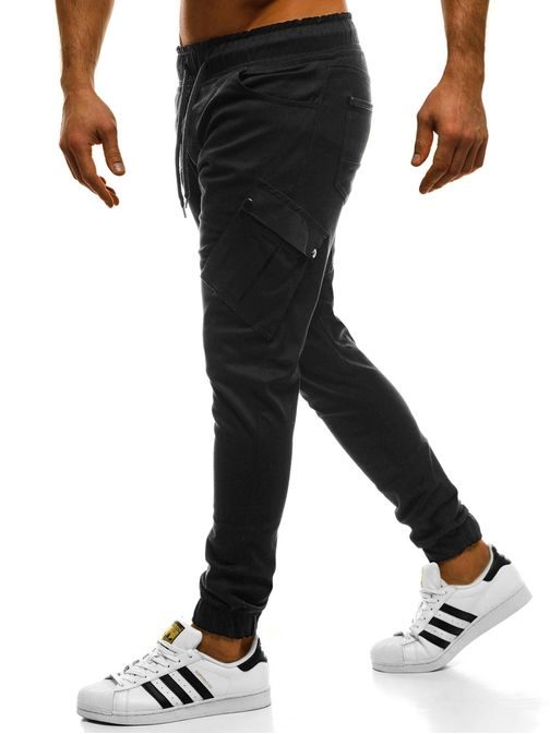 Černé TRENDY JOGGER KALHOTY OZONEE A/0853