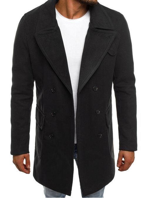 Černý pánský kabát J.BOYZ 1048