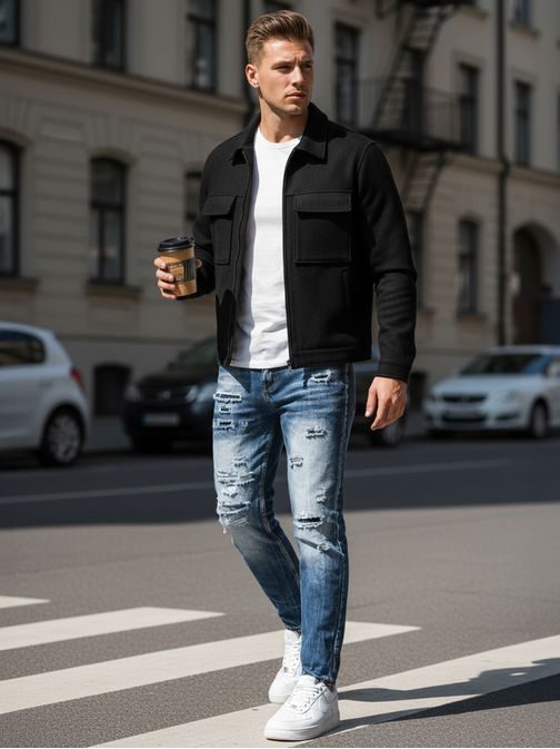 Pánské džíny s roztrhaným efektem