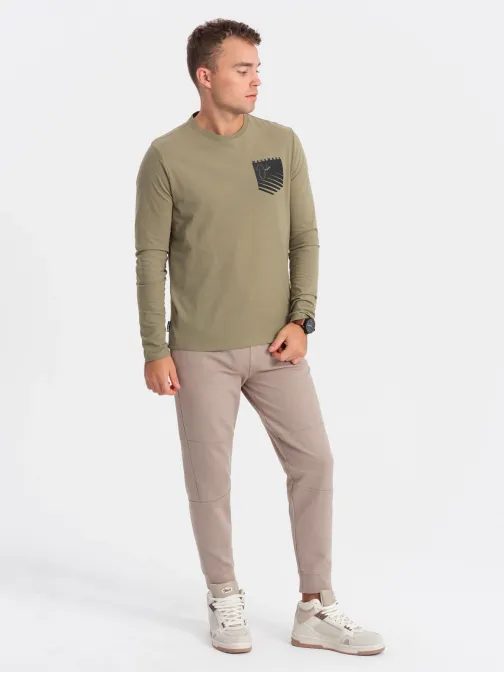 Trendy olivové tričko V2 LSPT-0118