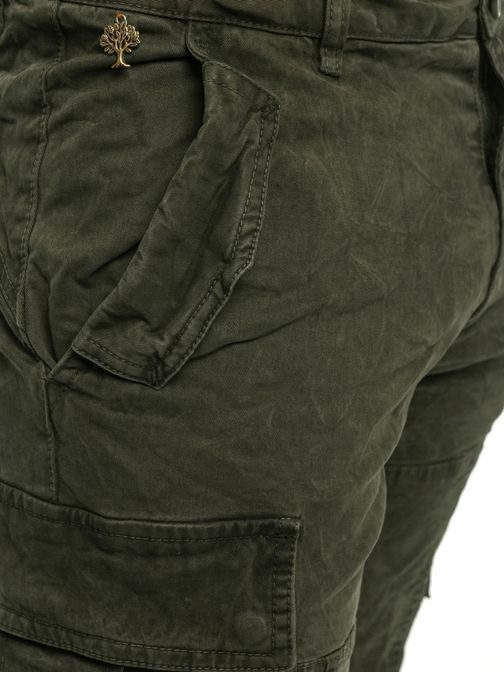Trendy pohodlné pánské kalhoty zelené XZX-STAR 81605