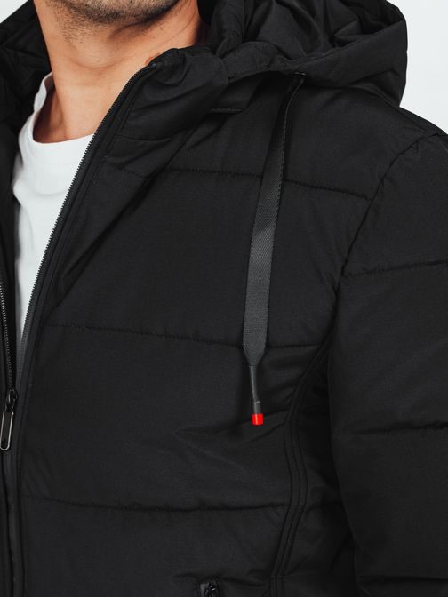 Trendy zimní bunda s kapucí v černé barvě