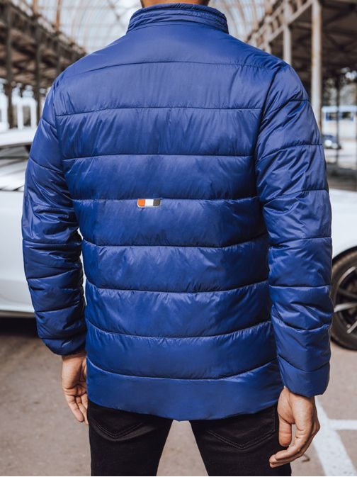 Přechodná modrá prošívaná bunda