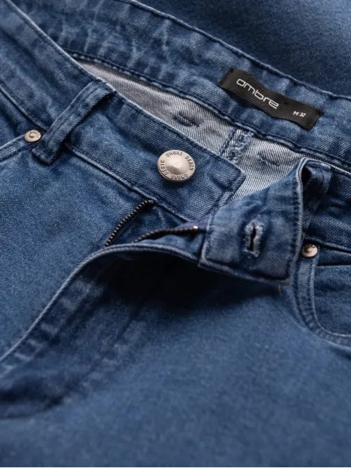 Trendy modré džíny s oděrkami V2 PADP-0163