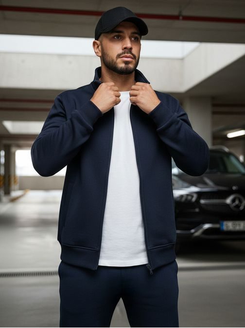 Jednoduchá mikina v granátové barvě