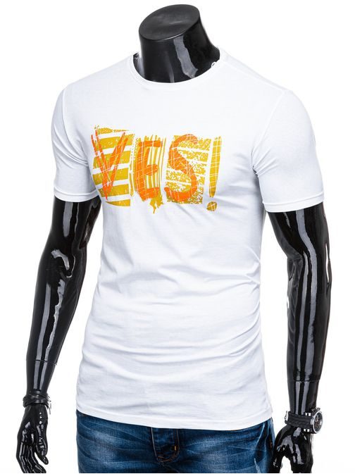 Bílé tričko s krátkým rukávem Yes S1352