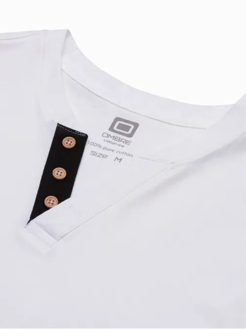 Tričko s dlouhým rukávem v bílé barvě L133