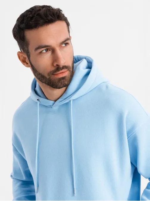 Pastelově modrá unisex mikina V8 SNBC-0105