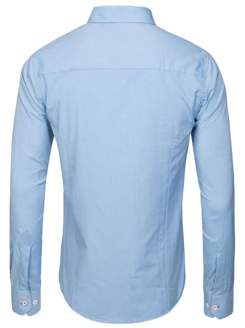 Trendy pánská košile s jemným vzorem BLACK ROCK 6515 světle modrá