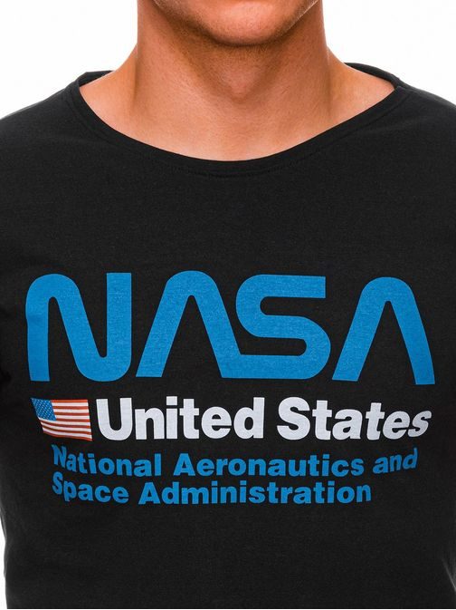 Černé tričko NASA S1436