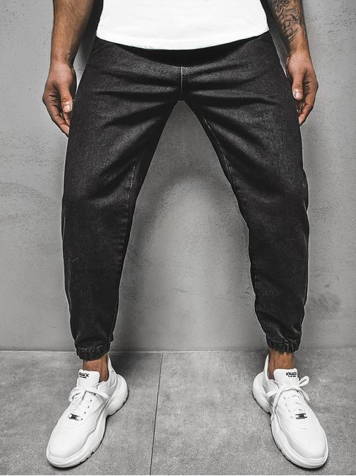 Trendové černé jogger džíny O/3891Z