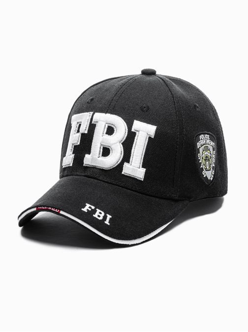 Trendy černá kšiltovka FBI H115