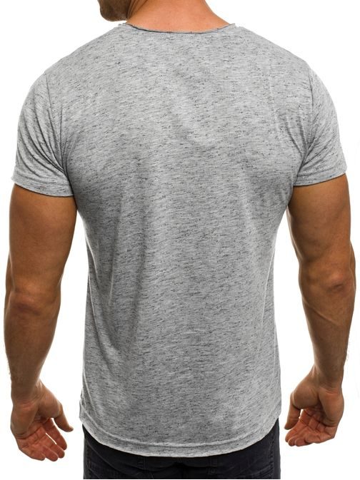 Moderní pánské šedé atraktivní tričko MADMEXT 1881