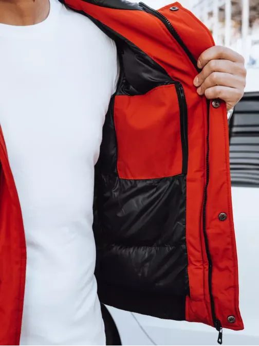 Bunda na zimu v bordó provedení