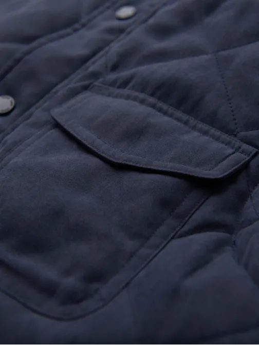 Trendy tmavě modrá pánská vesta V2 JAVJ-0277