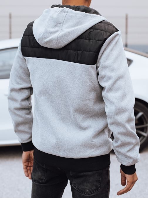 Černá přechodná bunda s výrazným zipem