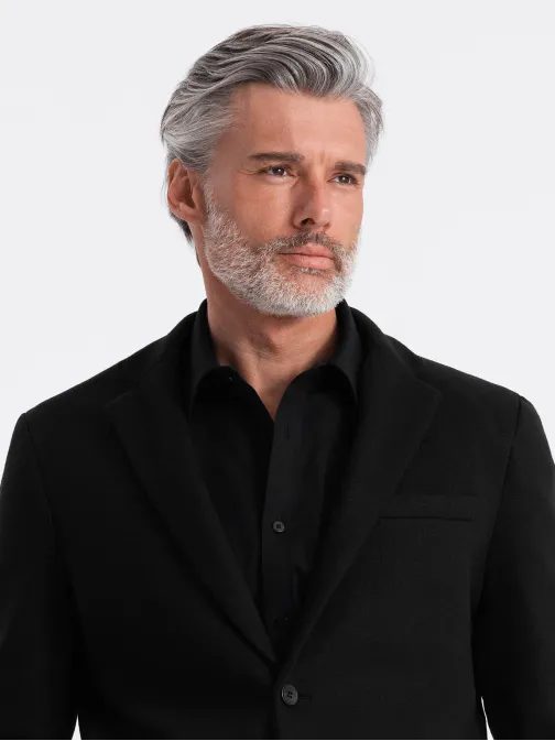 Trendy černé pánské sako V3 BLZB-0118