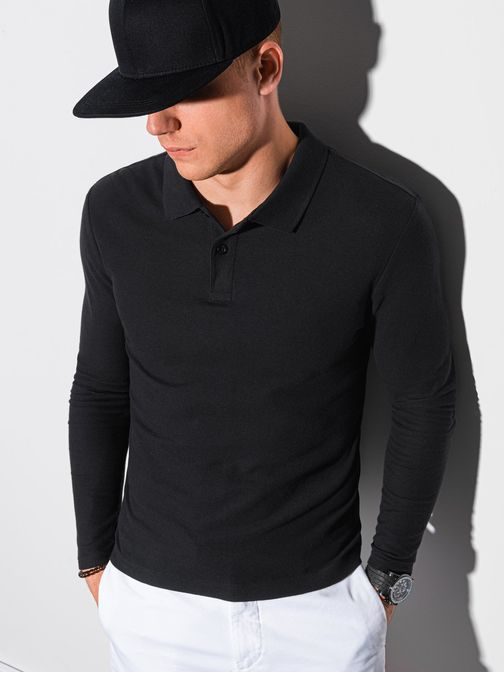 Tričko s dlouhým rukávem v černé barvě L132