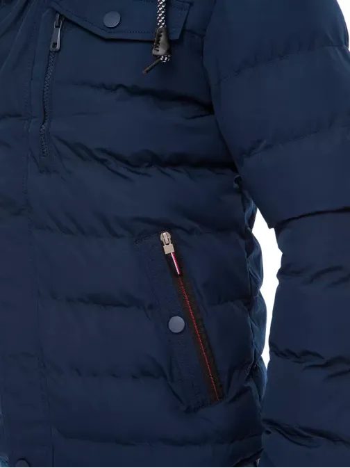 Granátová prošívaná bunda s kapucí