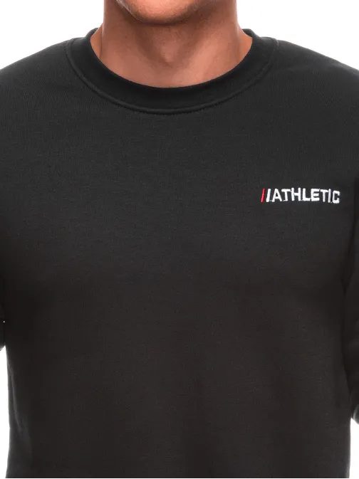 Černá mikina s nápisem Athletic B1703