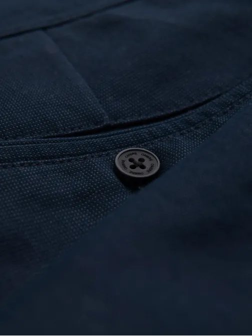 Pánské granátové klasické chinos kalhoty s jemnou texturou V3 PACP-0188