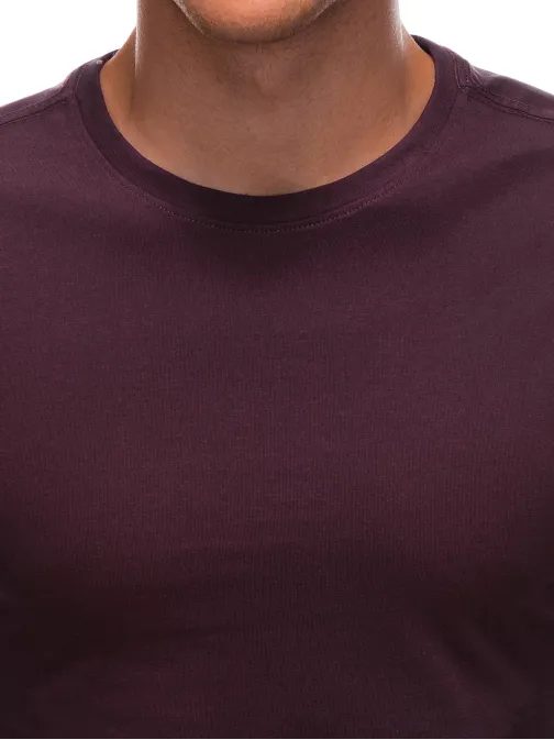 Bordó bavlněné tričko EM-0103