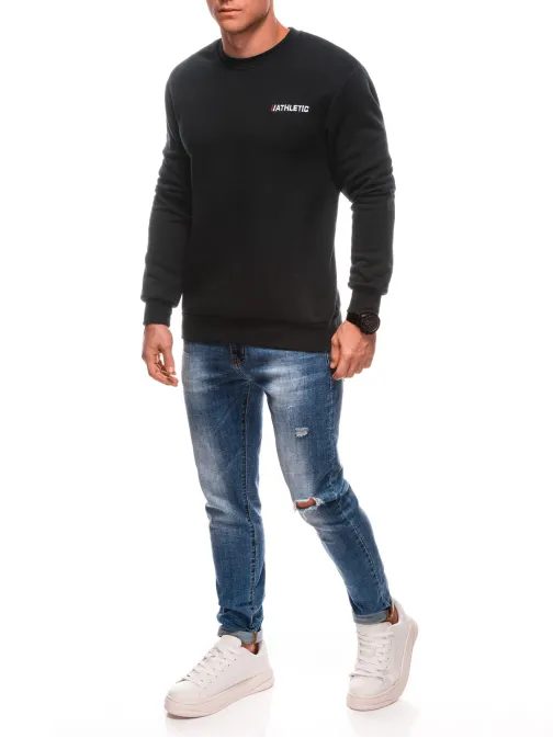 Černá mikina s nápisem Athletic B1703