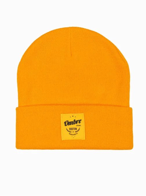 Žlutá stylová pánská čepice H103