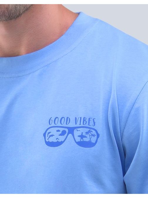 Good Vibes světle modré letní pánské pyžamo