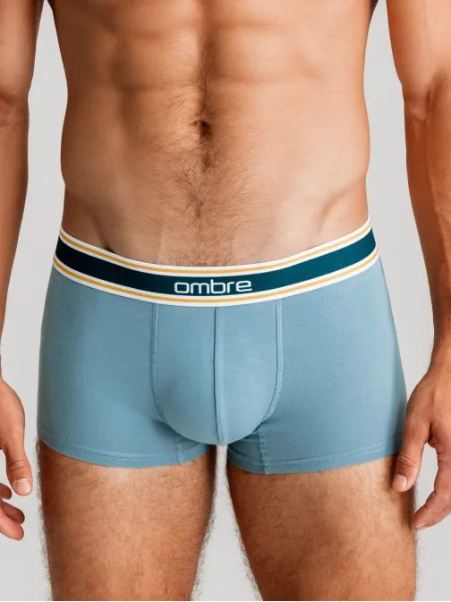 Modré stylové boxerky unbo-0110 (3ks)