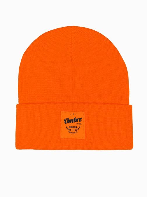 Oranžová stylová pánská čepice H103