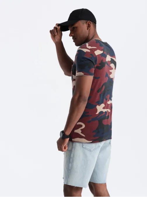 Moderní modré maskáčové tričko S1616