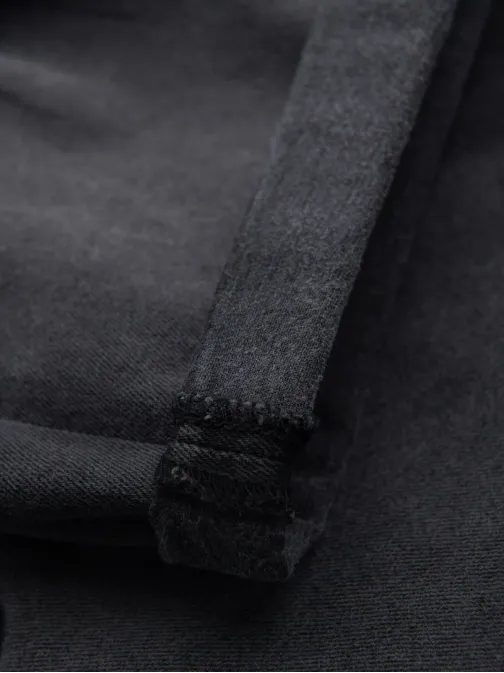 Moderní šedé džínové šortky s odřeninami V3 SRDS-0186