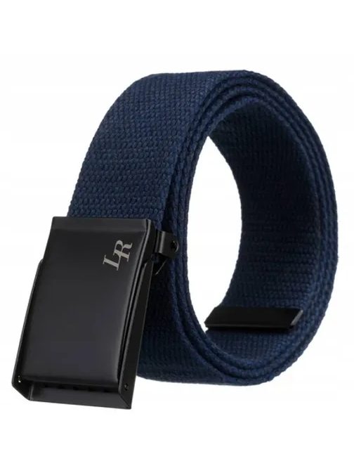 Tmavě modrý pánský látkový pásek