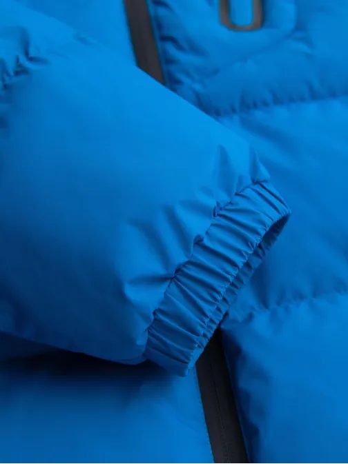 Teplá pánská bunda v modré barvě